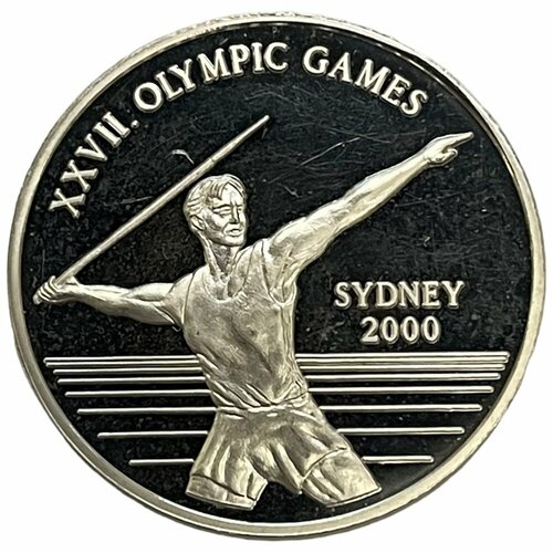 Уганда 1000 шиллингов 1999 г. (XXVII летние Олимпийские игры, Сидней - Метание копья) (Proof) 1999 монета австрия 1999 год 50 шиллингов иоганн штраус биметалл буклет