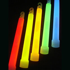 Химический источник света (ХИС) светящиеся неоновые палочки 15см, набор из 5 штук