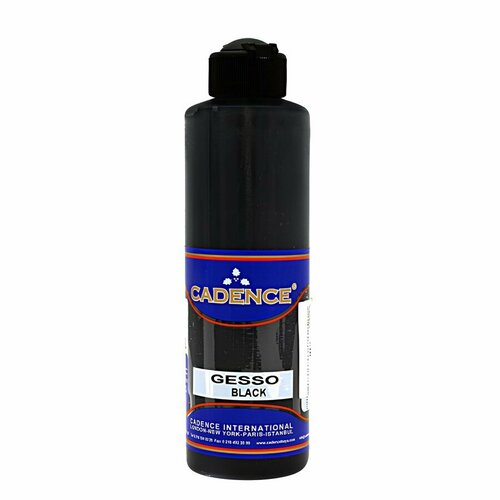 Акриловый грунт Cadence Gesso. Black, 250 ml.