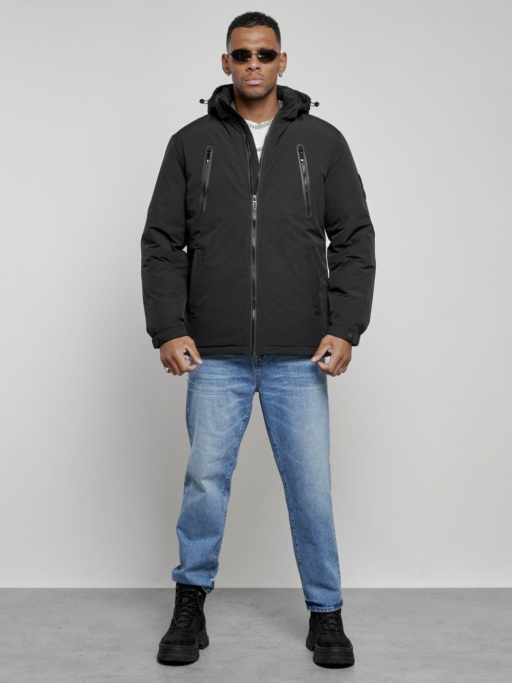 Куртка спортивная мужская зимняя с капюшоном 8360