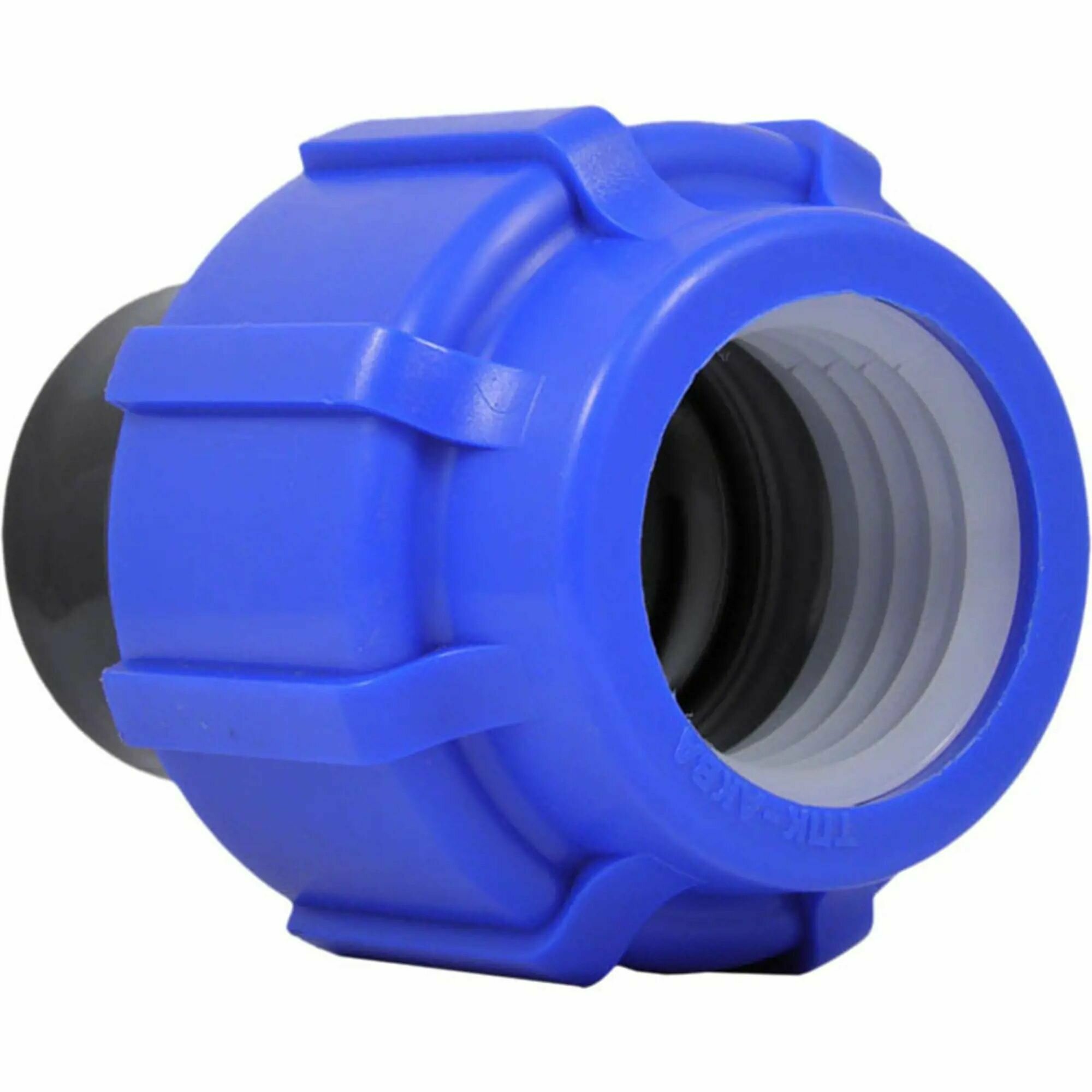 фото Муфта переходная ПНД PN16 RTP - внутренняя резьба 2" (50 мм.) на трубу ПНД диаметр 50 мм. цанга компрессионный фитинг