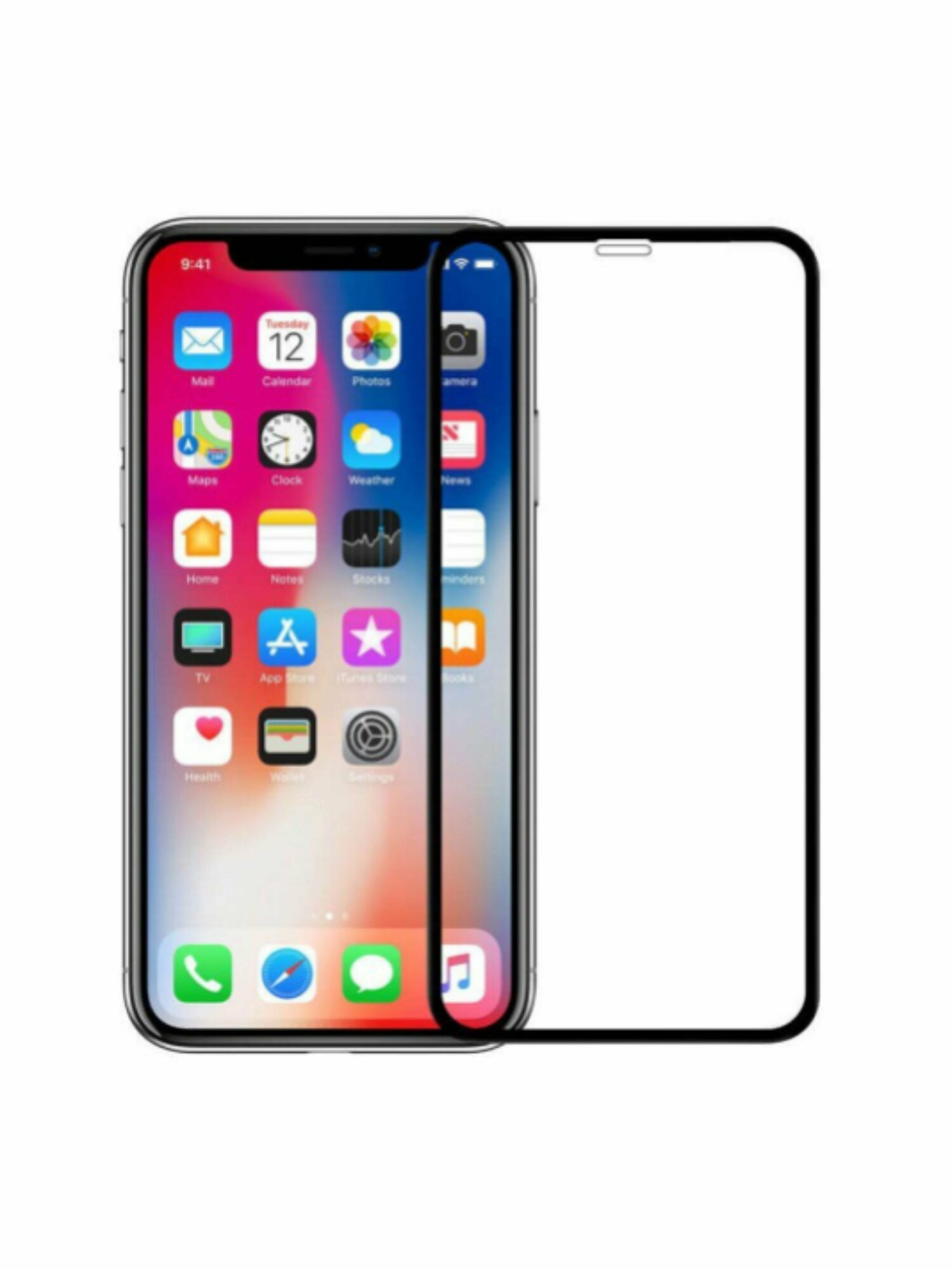 Защитное стекло Borasco для iPhone X / Xs / защитное стекло Айфон Х