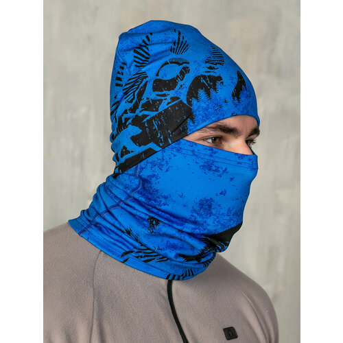Комплект бини CroSSSport, размер 58/60, синий базовая шапка бини ctm комплект из шарфа и перчаток темно синий