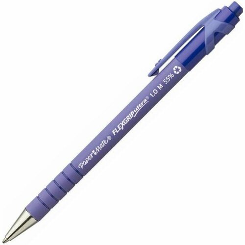 Ручка шариковая Paper Mate FLEX GRIP (S0190433) однораз. 1мм обрез. корпус корпус пластик резин. манж ручка шариковая cello gripper 0 5мм резин манжета синий коробка 12 шт кор