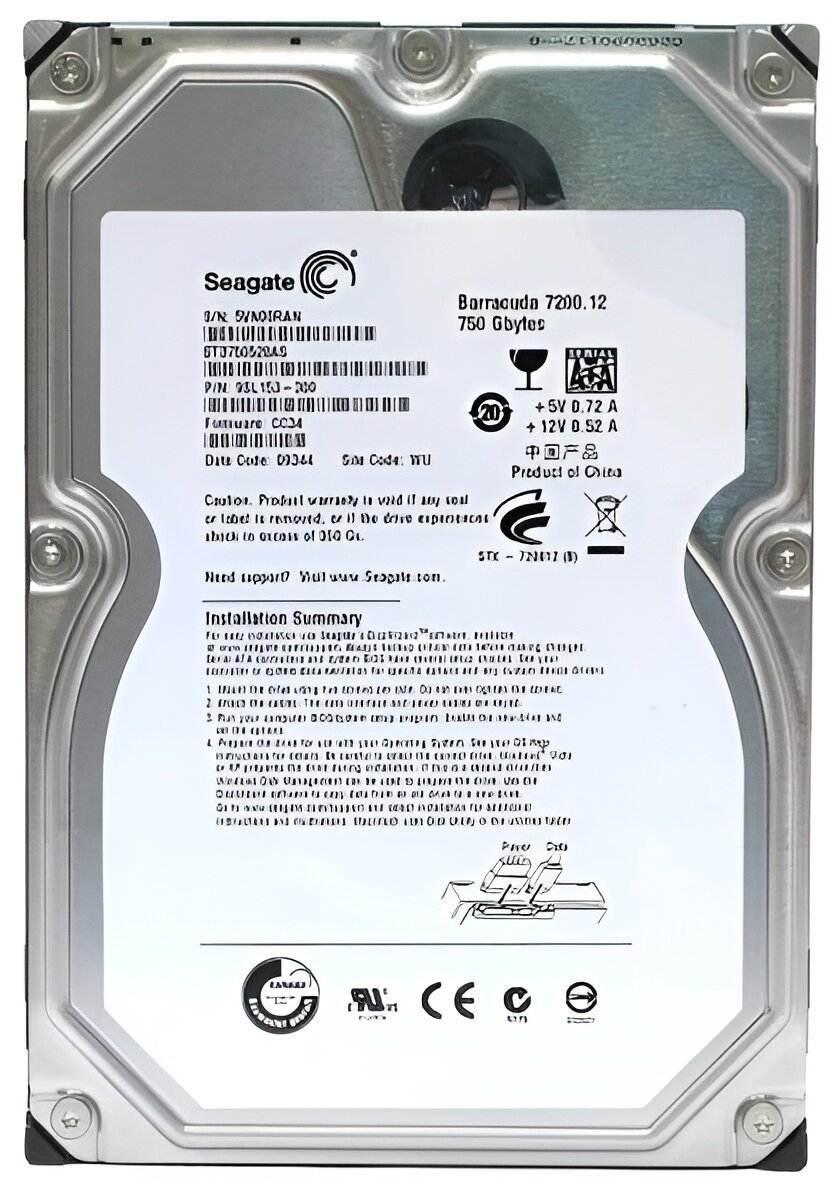 Жесткий диск HDD 3.5" 750Gb, SAS, Seagate, 7200rpm, Barracuda ES.2 (ST3750630SS), (DB0750BABFE), (DB0750BABFE)