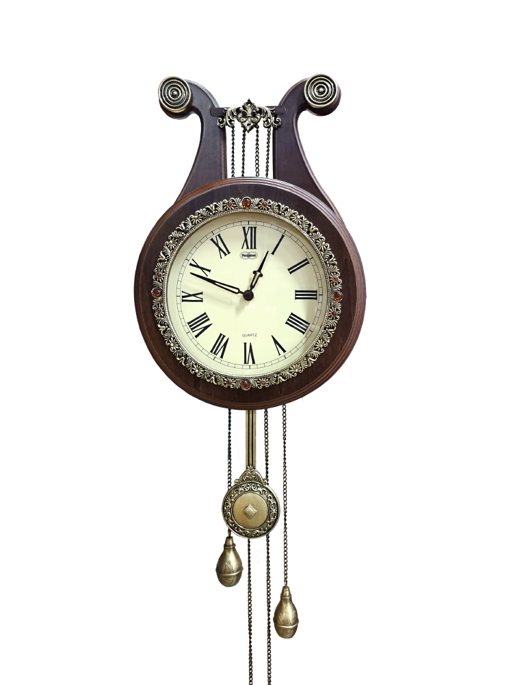 Часы настенные с маятником Лира, D 17см KSVA-HL-C-3020-A
