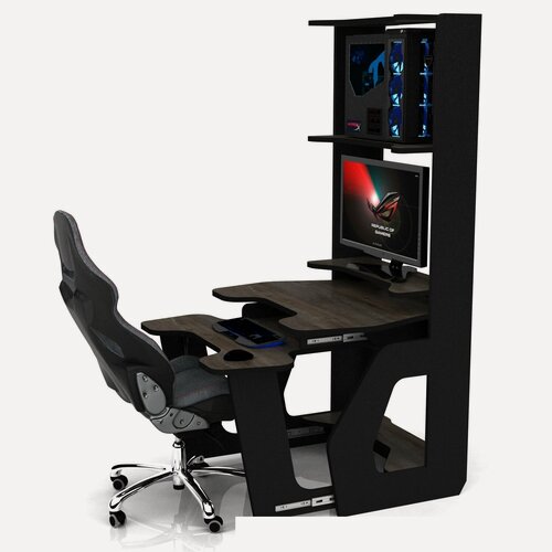 Изображение товара Геймерские игровые столы и кресла Инновационный профессиональный трансформируемый игровой компьютерный стол для геймера DX TURBO BLACK Амберг