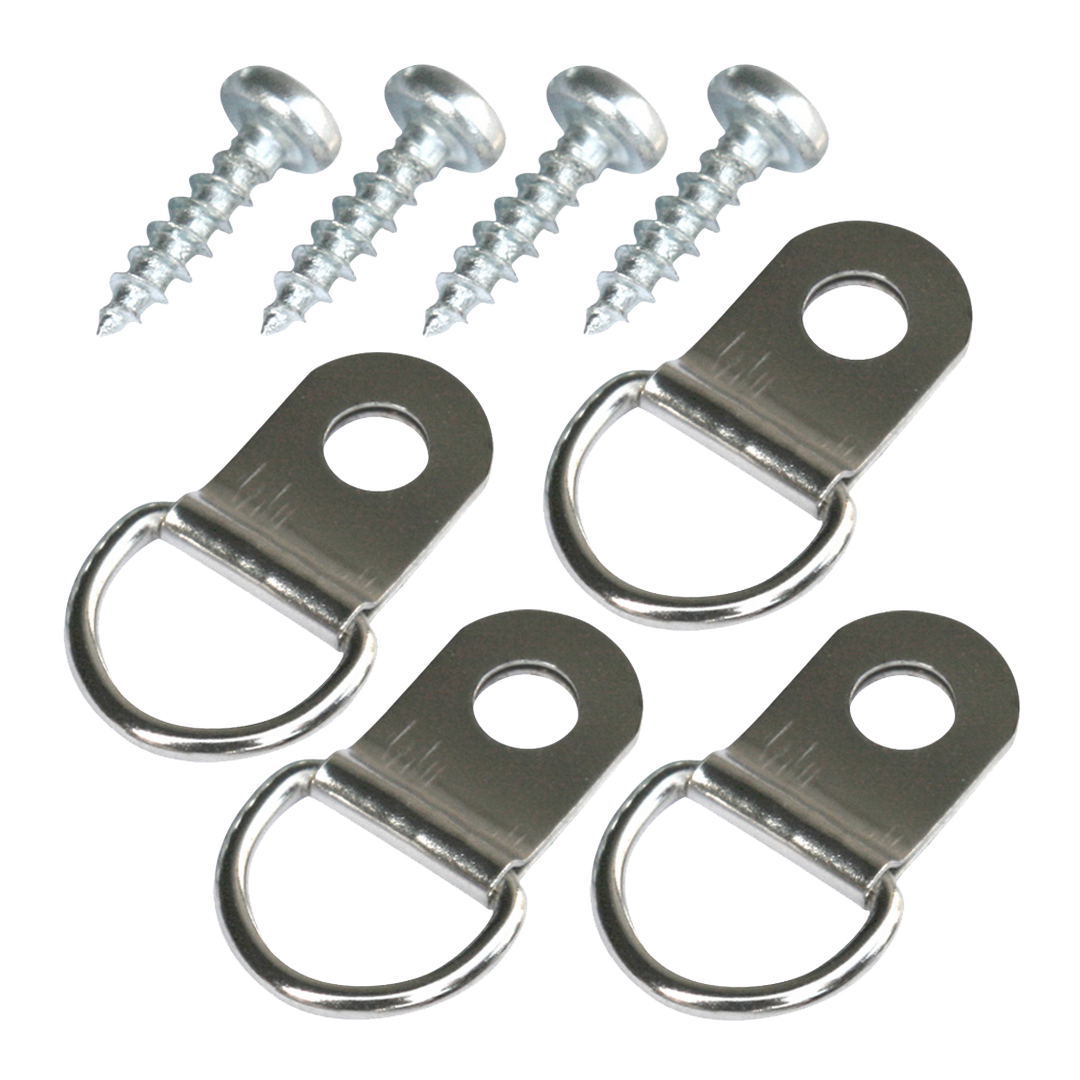 фото Петля D-образная для картин Европартнер цвет стальной, 4 шт.