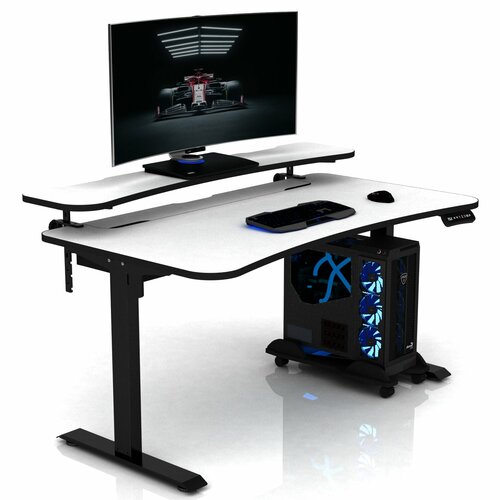 Стол АКМ-Мебель DX Electric Pro Arena Sport с электроприводом и регулируемой надставкой Белый