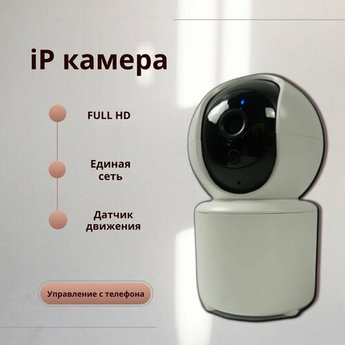 Камера видеонаблюдения wifi беспроводная с обзором 360 поворотная 2048x1536 пикселей ip камера с датчиком движения 31347400₽