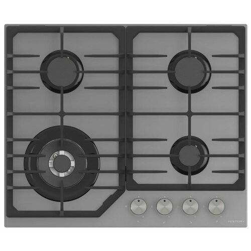 Поверхность газовая HiSTORY HGG 643C FGR серое стекло чугун гк WOK 2667000₽