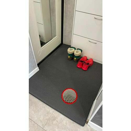 Коврик придверный 60*40 из EVA / ЭВА / ЕВА домой, в ванную, туалет, балкон, офис (ячейки - ромб)
