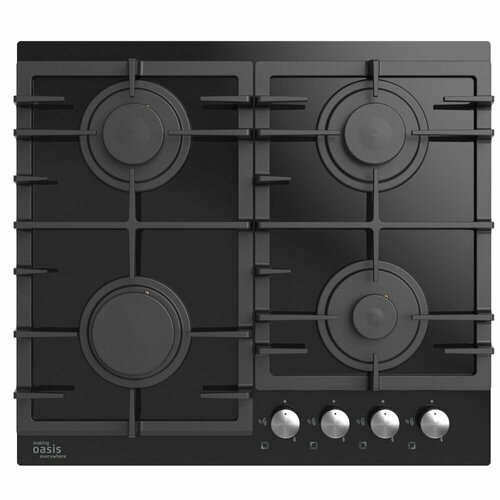 Встраиваемая газовая панель Oasis P-GBR черное стекло 1946500₽
