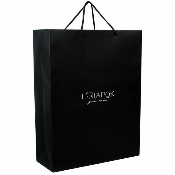 Пакет ламинированный вертикальный, 31 x 40 x 11.5 см "Подарок для тебя", чёрный, Минни Маус