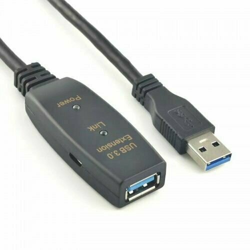 Кабель USB 3.2 Gen 1 AM AF 10 метров активный KS-IS кабель usb3 0 am am ks is ks 822 0 5 соединительный 0 5 метра чёрный синий