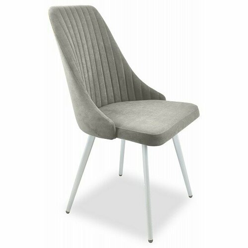 Стул Верона лофт, Цвет обивки: светло-серый Catania Smoke, Цвет корпуса: белый муар