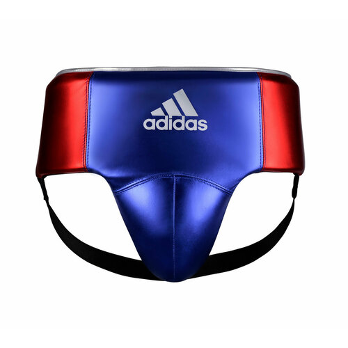 фото Защита паха мужская adistar pro мetallic groin guard сине-красно-серебристая (размер m) adidas