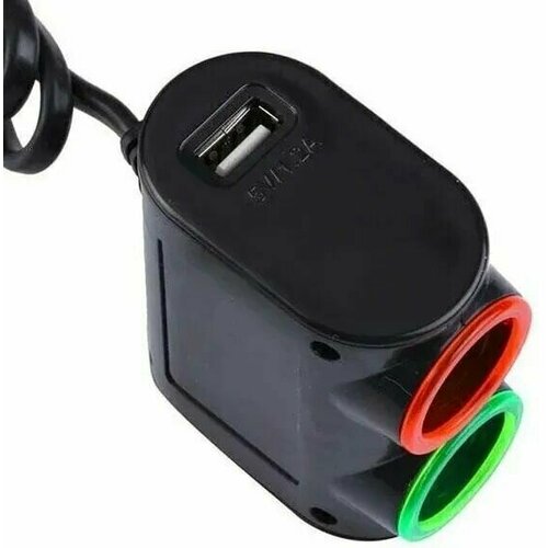 Купить Разветвитель прикуривателя 1 USB 2 разъема 12-24V (NO 1631 ...