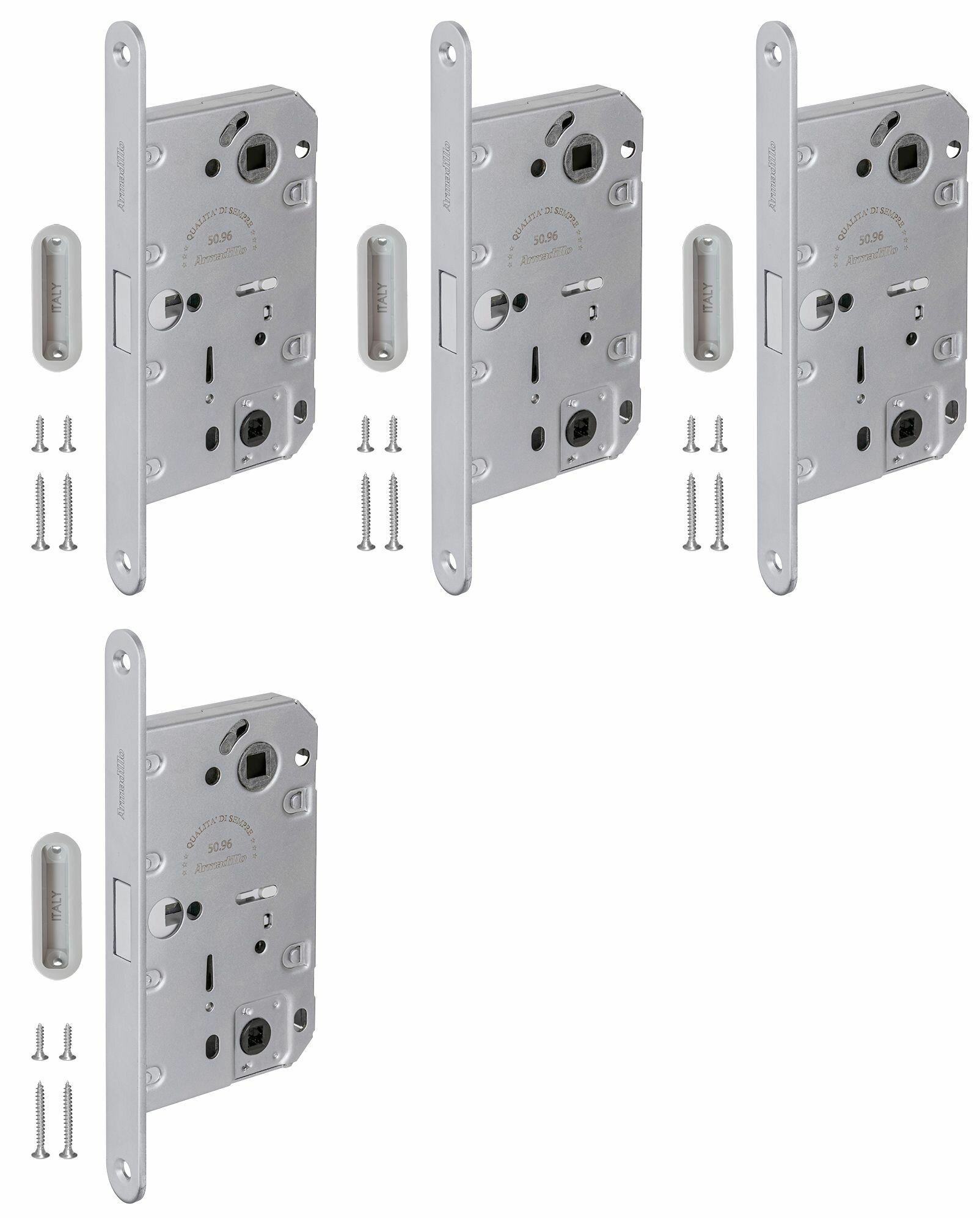 Магнитная защелка WC Armadillo GRAVITY G01.190.50.96 MWSC (планка 190 мм) итальянский тисненый с ответной планкой (комплект 4 штуки)