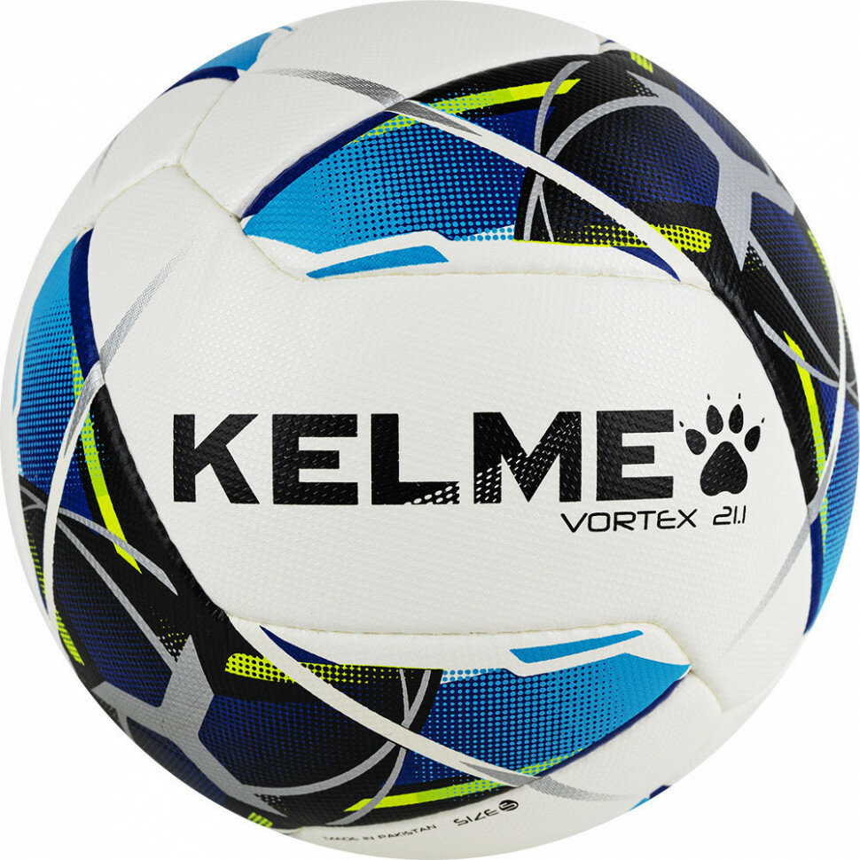 Мяч футбольный KELME Vortex 21.1 8101QU5003-113, р.4, бело-синий