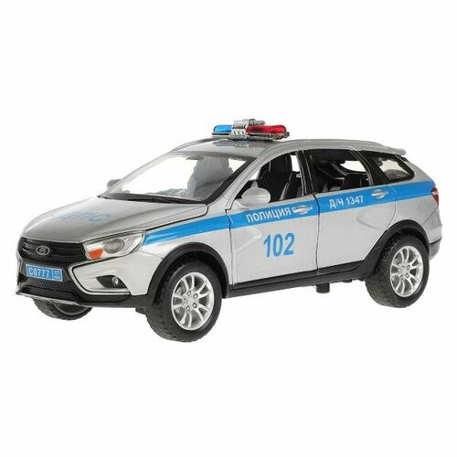 Технопарк Машина Lada Vesta SW Cross 17,5см Полиция свет, звук, металл VESTASWCR-124SLPOL-GY с 3 лет