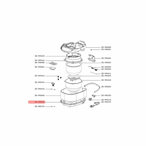 Основание мультиварки Tefal RK901. (SS-995607)