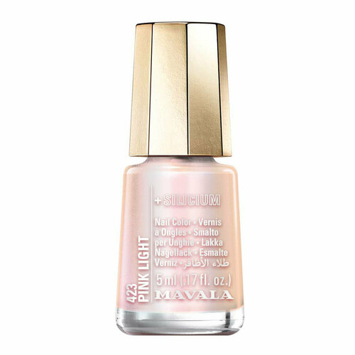 Лак для ногтей с кремнием Mavala тон Pink Light 9096423, глянцевое покрытие для маникюра и педикюра, 1 шт, 5 мл