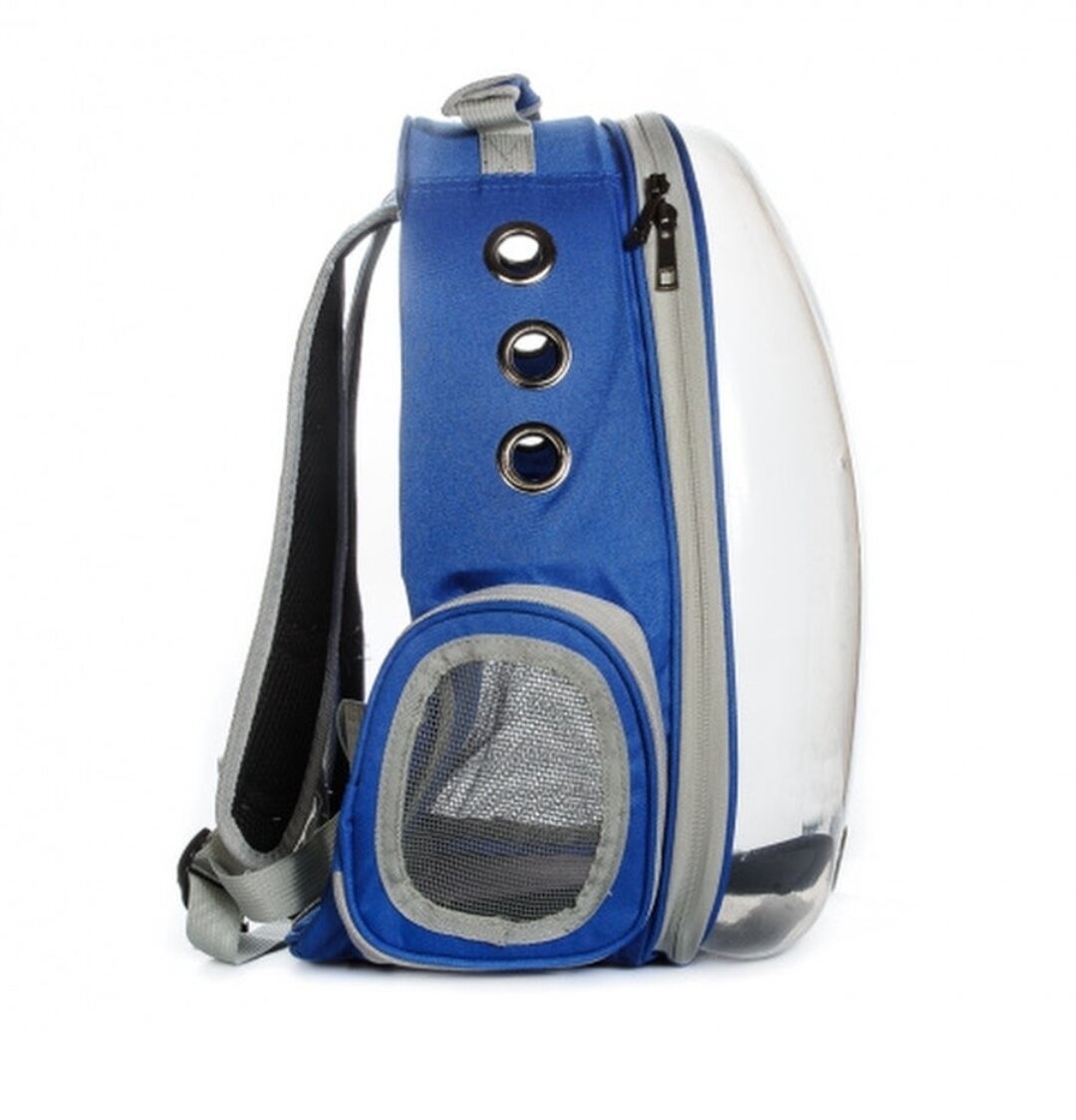 Рюкзак переноска для животных с окном для обзора 310*420*280 мм, синий - фотография № 3
