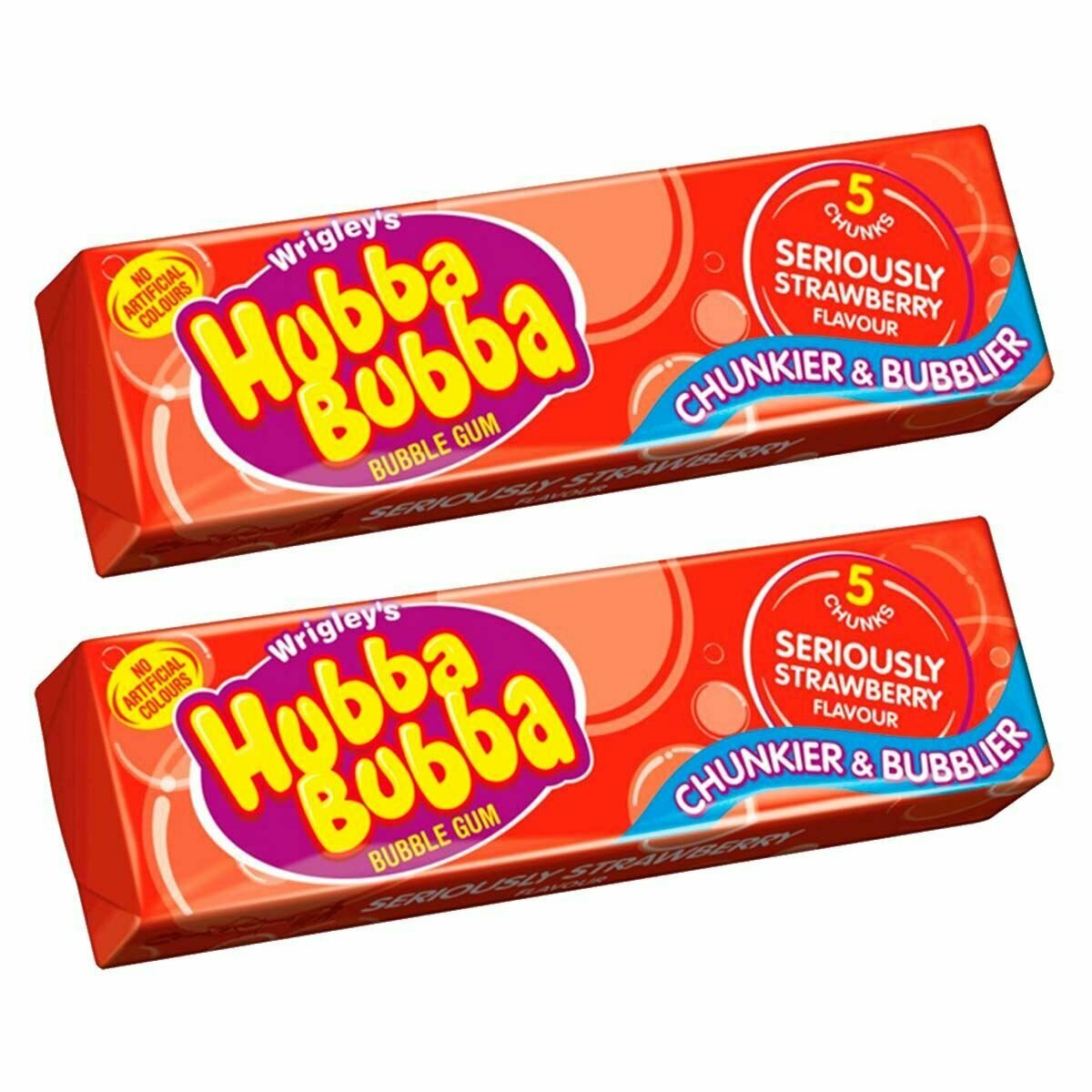 Жевательная резинка Wrigley's Hubba Bubba Strawberry со вкусом клубники (Германия) 35 г (2 шт)