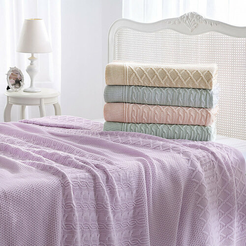 Tivolyo home Плед Кейси цвет: синий (180х240 см)