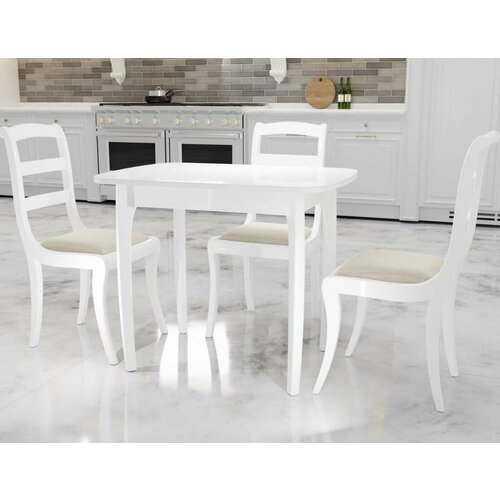 Обеденный стол ИС10, белый