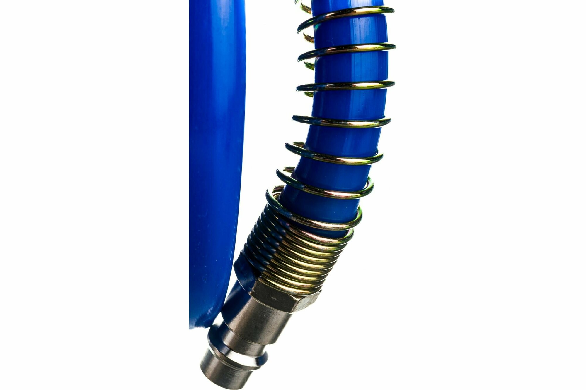 Шланг Pegas спиральный синий с быстросъемными соед профи 8*12мм 5 м