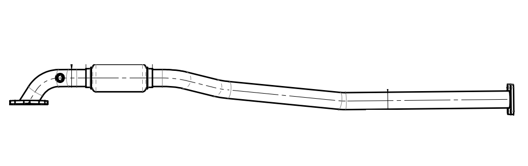 Труба приемная для автомобилей Daewoo Nexia (11-) Евро-4 с гофрой TRIALLI