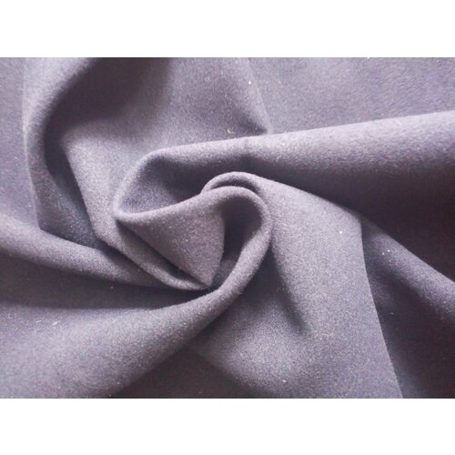 Пальтовая однотонная Karadeniz дублированная, цвет темно-синий отрез 2*1,5 м /Ткань для рукоделия и шитья/