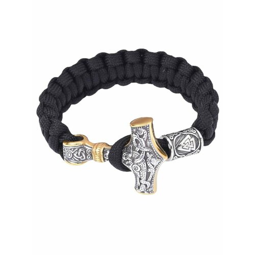 фото Браслет, размер 21 см, черный цветной кит