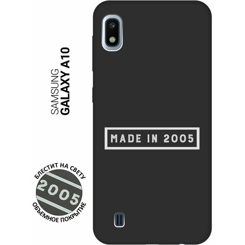 Матовый Soft Touch силиконовый чехол на Samsung Galaxy A10, Самсунг А10 с 3D принтом 2005 W черный матовый soft touch силиконовый чехол на samsung galaxy a10 самсунг а10 с 3d принтом cosmoturtles черный