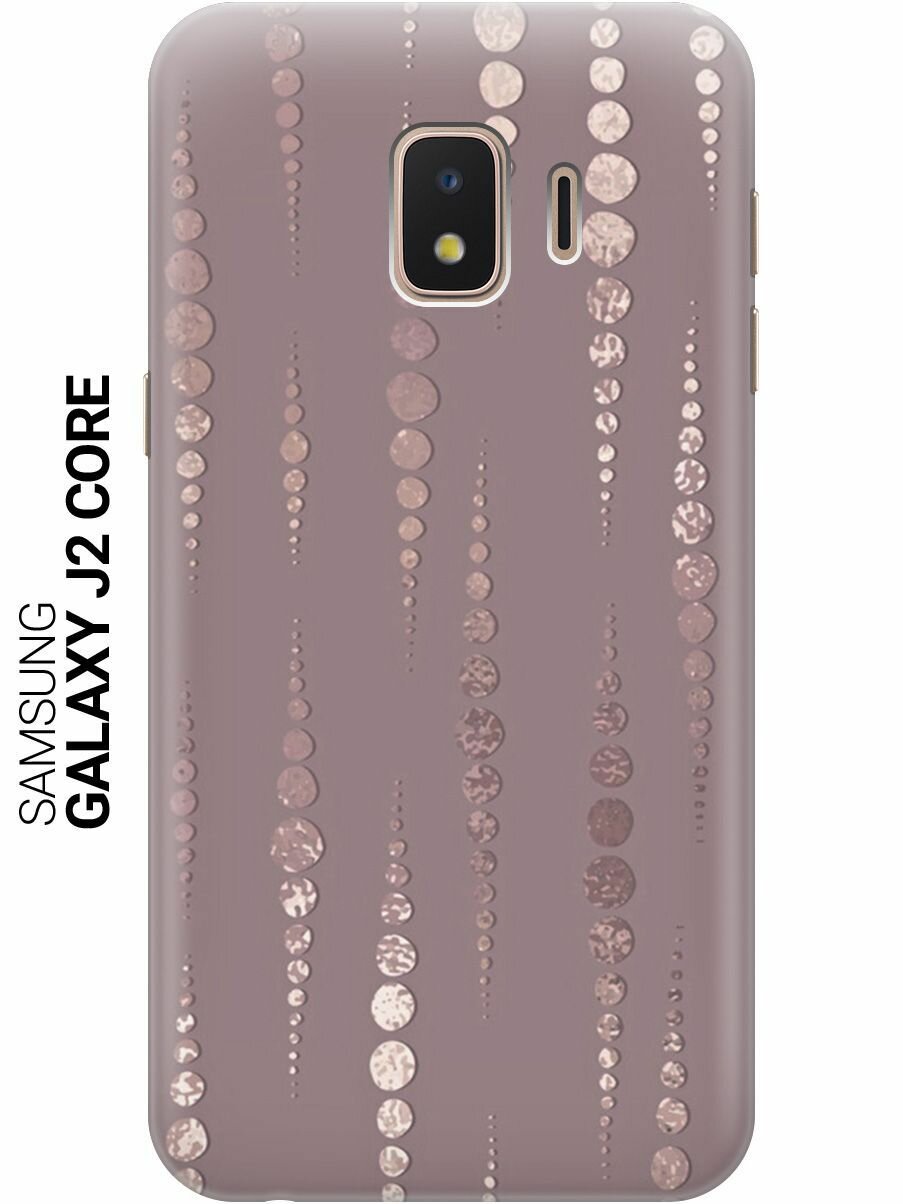Силиконовый чехол на Samsung Galaxy J2 Core / Самсунг Джей 2 Кор с принтом "Монеты в розовых песках"