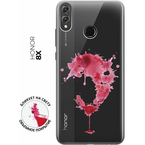 Силиконовый чехол с принтом Cocktail Splash для Honor 8X / Хонор 8Х силиконовый чехол с принтом bull shit для honor 8x хонор 8х