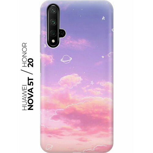 RE: PA Накладка Transparent для Honor 20 / Huawei Nova 5T с принтом Розовое небо и космос re pa накладка transparent для honor 20 huawei nova 5t с принтом лунное небо