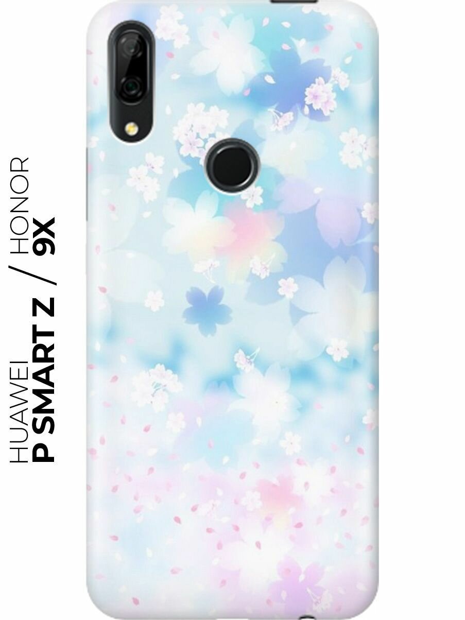 RE: PA Накладка Transparent для Huawei P Smart Z / Honor 9X с принтом "Цветение сакуры"