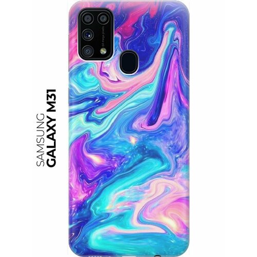 RE: PA Накладка Transparent для Samsung Galaxy M31 с принтом Сине-розовые краски re pa накладка transparent для samsung galaxy a11 m11 с принтом сине розовые краски