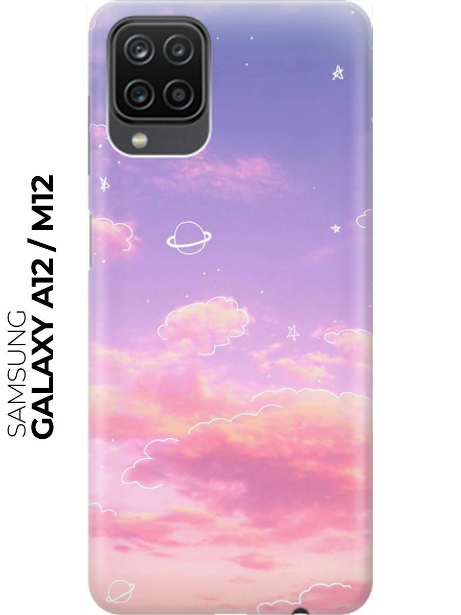 RE: PA Накладка Transparent для Samsung Galaxy A12 / M12 с принтом "Розовое небо и космос"