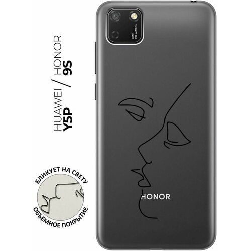 Силиконовый чехол с принтом Faces для Honor 9S / Huawei Y5P / Хуавей У5Р / Хонор 9с силиконовый чехол на honor 9s huawei y5p хуавей у5р хонор 9с silky touch premium с принтом princes светло розовый