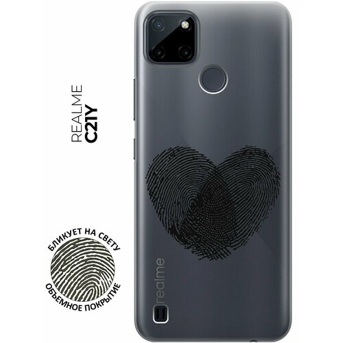 Силиконовый чехол с принтом Lovely Fingerprints для Realme C21Y / Рилми С21у силиконовый чехол с принтом lovely fingerprints для realme c30 рилми с30