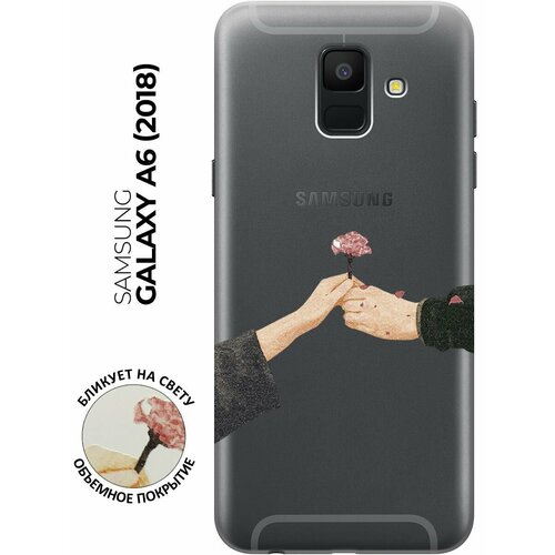 Силиконовый чехол с принтом Hands для Samsung Galaxy A6 (2018) / Самсунг А6 2018 силиконовый чехол на samsung galaxy a6 2018 самсунг а6 2018 с 3d принтом cut it прозрачный