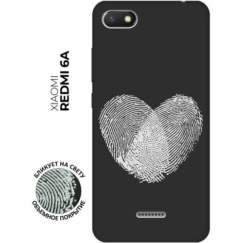 Матовый чехол Lovely Fingerprints W для Xiaomi Redmi 6A / Сяоми Редми 6А с 3D эффектом черный матовый чехол с карманом lovely fingerprints w для xiaomi redmi 10c сяоми редми 10с с 3d эффектом лиловый