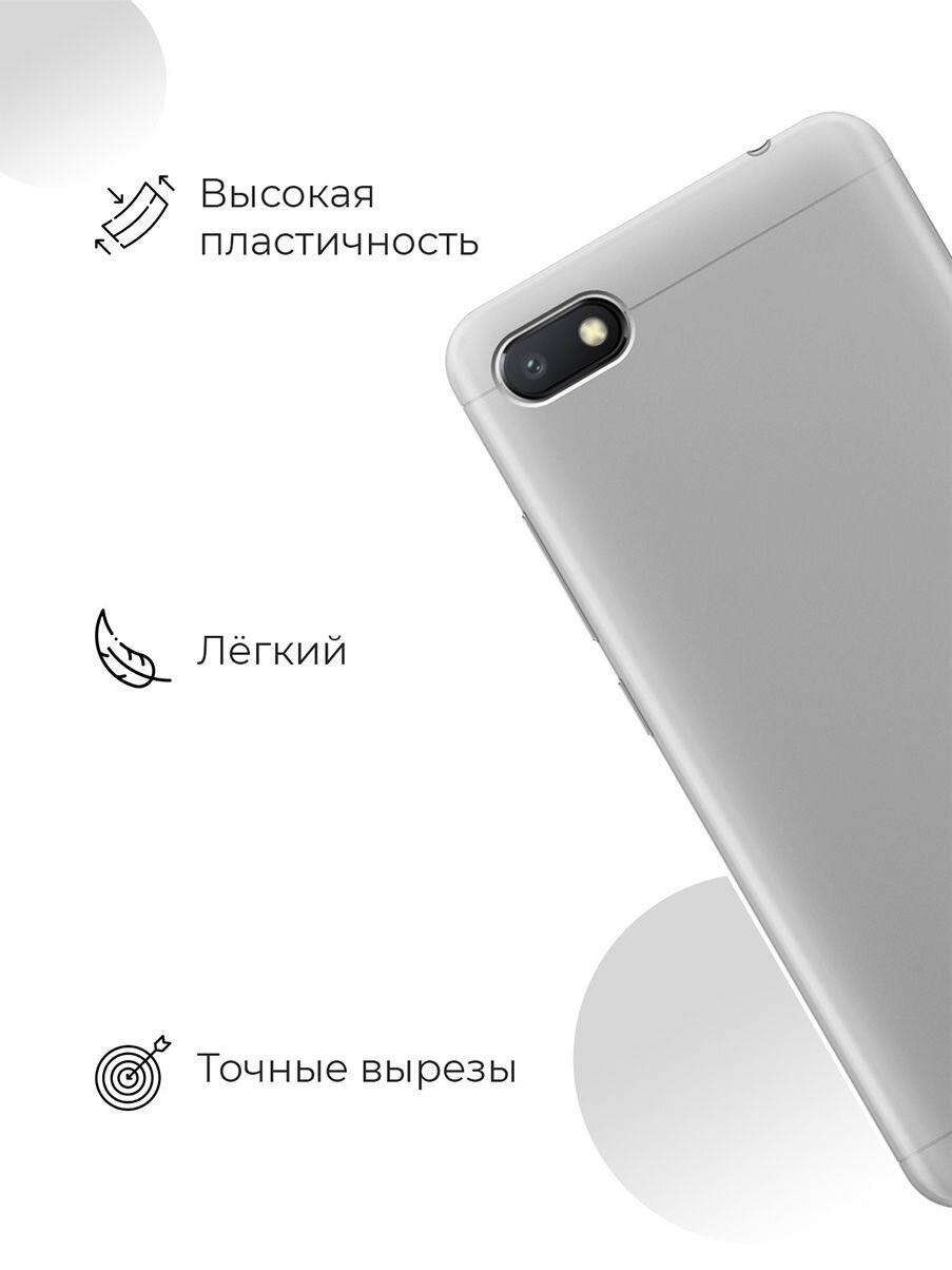 Силиконовый чехол на Xiaomi Redmi 6A / Сяоми Редми 6А прозрачный