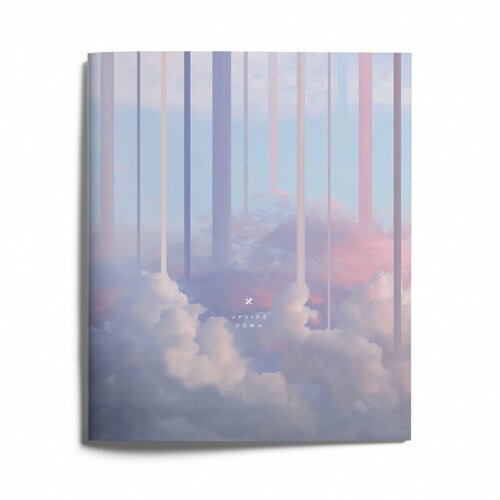 Тетрадь общая 80л, А5 Lorex Hanging Clouds, клетка, скрепка, мелованный картон, Soft Touch, запечатка