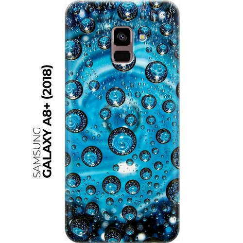 RE: PA Накладка Transparent для Samsung Galaxy A8+ (2018) с принтом Голубые капли re pa накладка transparent для samsung galaxy a8 2018 с принтом портрет тигра