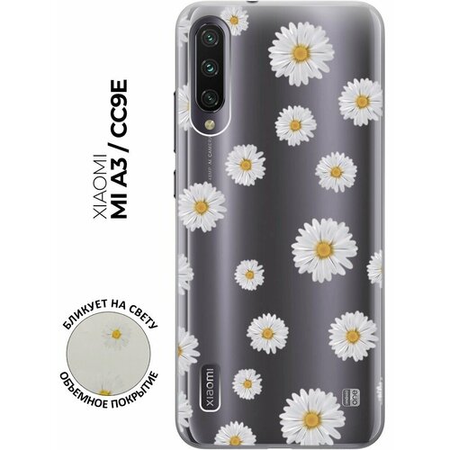 Силиконовый чехол с принтом Camomiles для Xiaomi Mi A3 / CC9e / Сяоми Ми А3 / Ми СС9е защитное стекло для xiaomi mi a3 mi cc9e сяоми ми а3 и ми сс9е